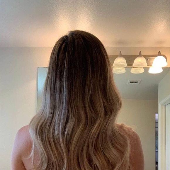 16” STRAIGHT BROWN-ASH BLONDE 7 PIECE CLIP IN EXTENTIONS - Picture 7 of 12